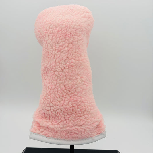 Pink Sherpa Driver Headcover w/ White Trim - Just4Golf