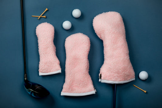 Pink Sherpa Headcover Set (Driver, Wood, Hybrid) - Just4Golf