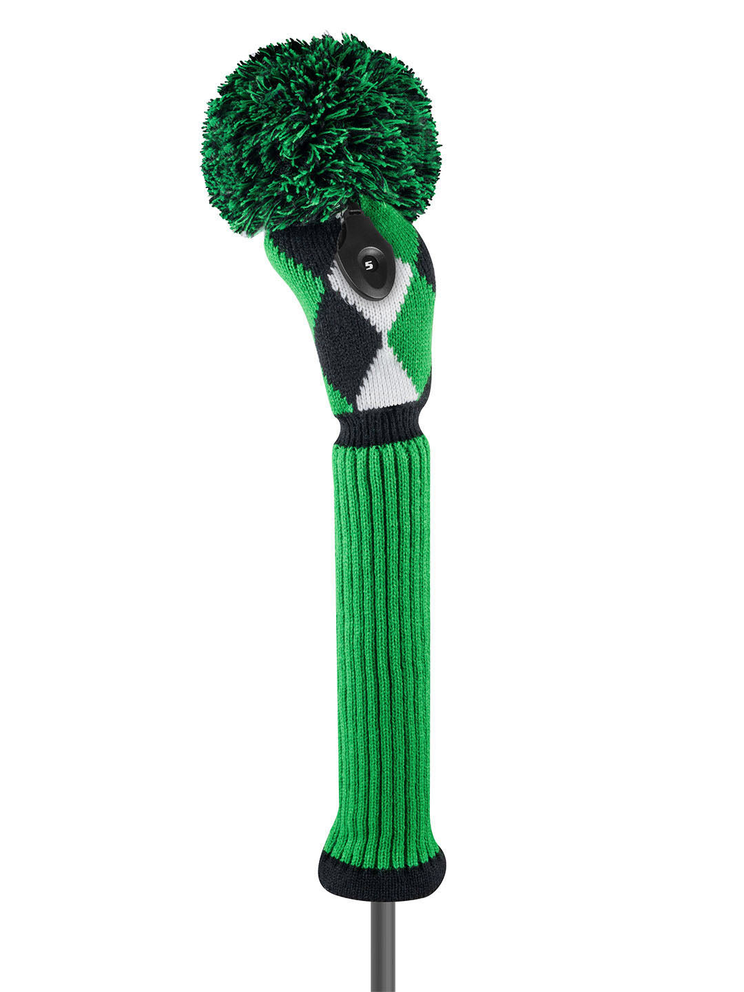 Just4Golf Diamond Knit Fairway Wood Headcover - Green, Black, White