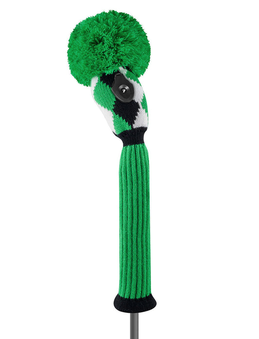 Just4Golf Diamond Knit Hybrid Headcover - Green, Black, White