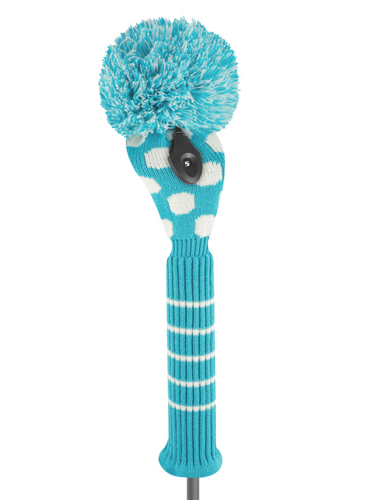 Turquoise & White Dot Fairway Headcover - Just4Golf