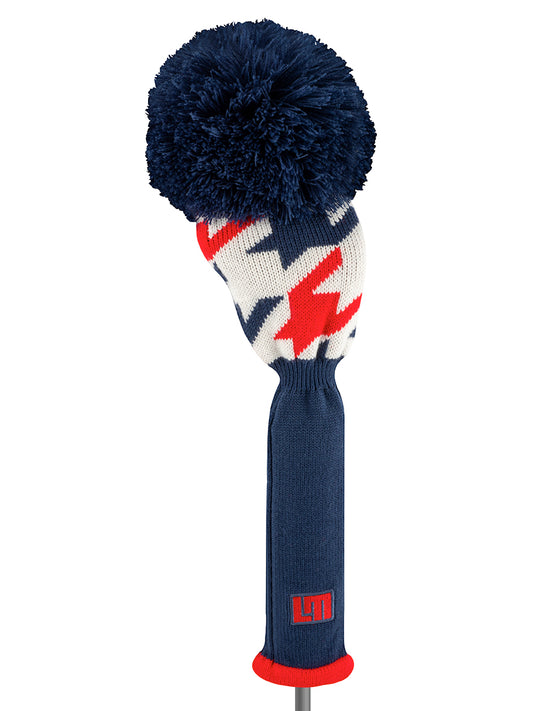 Red & Blue Houndstooth Driver Headcover - Just4Golf