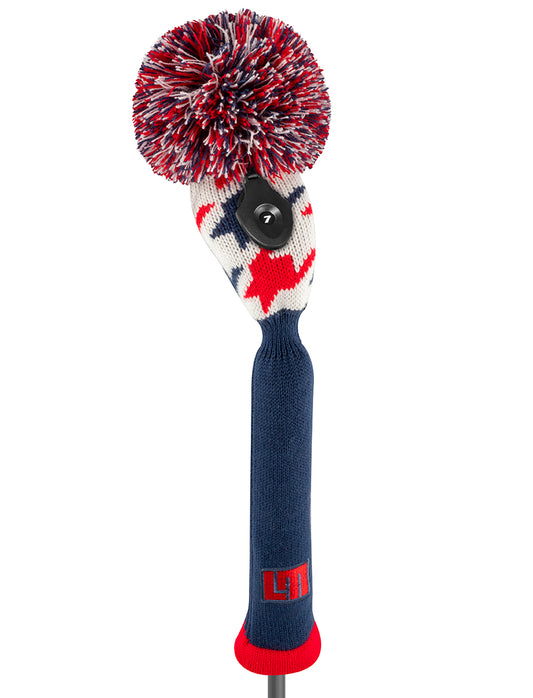 Red & Blue Houndstooth Hybrid Headcover