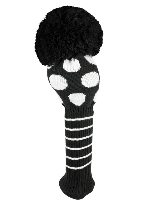 Large Dot Driver Headcover - Black & White