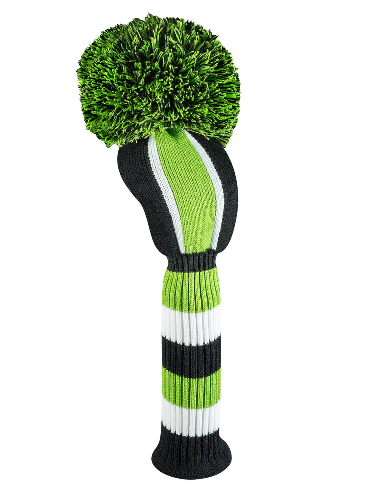 Vertical Stripe Driver Headcover - Lime, Black, & White