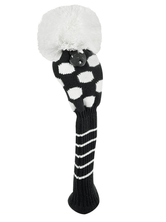 Medium Dot Fairway Headcover - Black & White