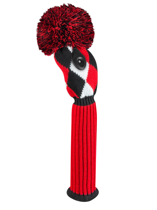 Diamond Fairway Headcover Red, Black & White