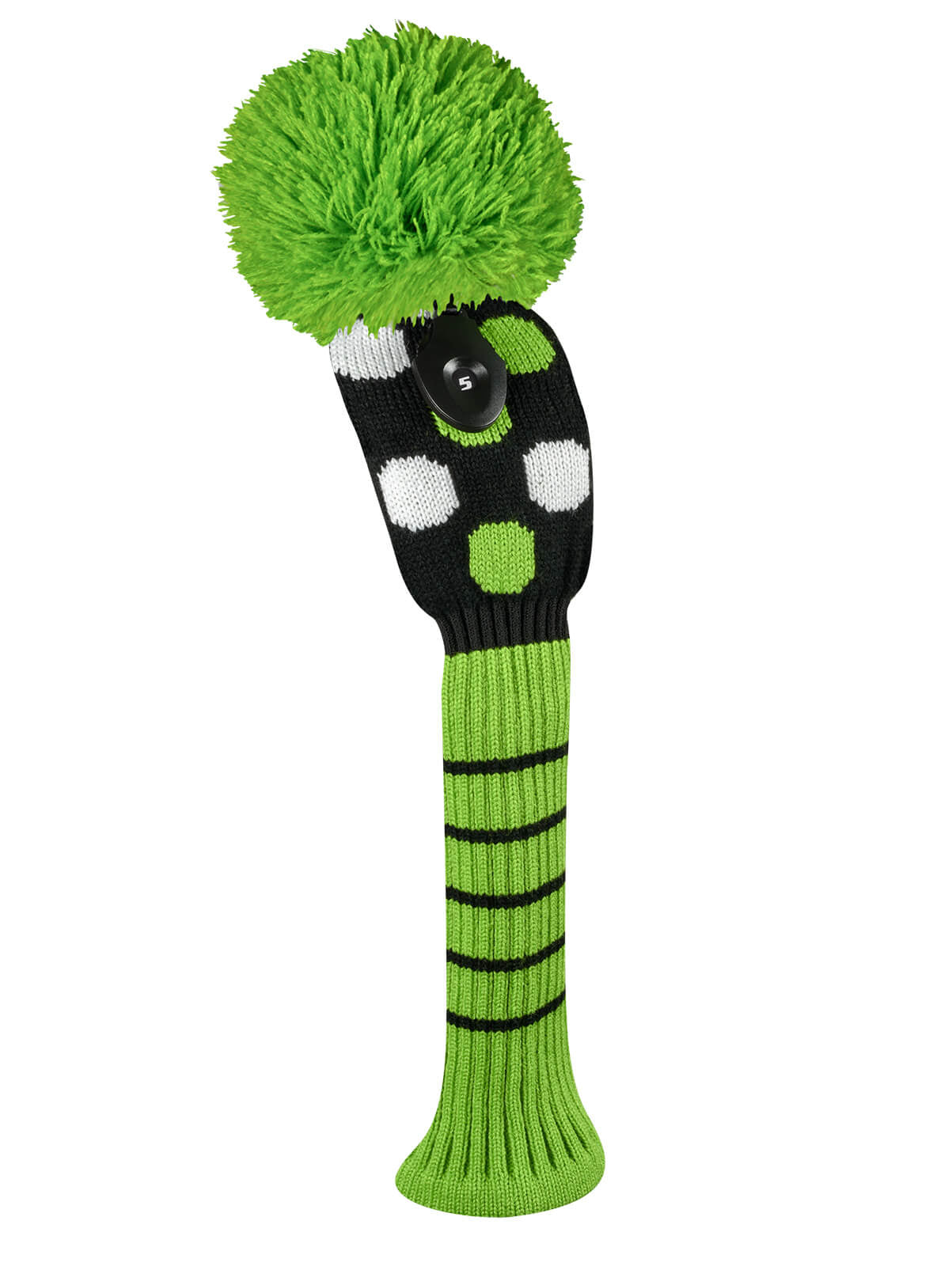 Multi Dot Fairway Headcover - Lime, White, Black