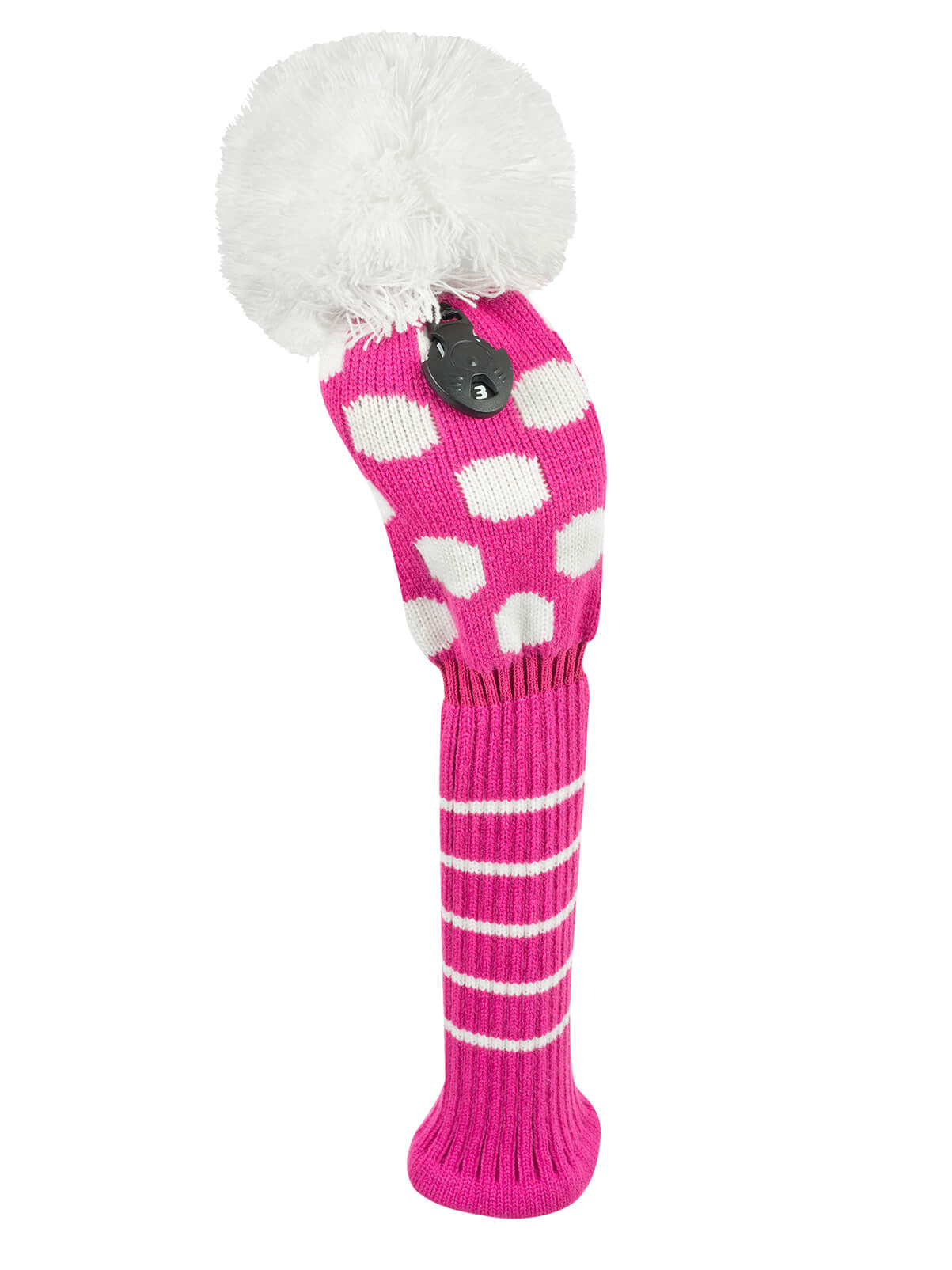 Pink & White Medium Dot Fairway Headcover - Just4Golf