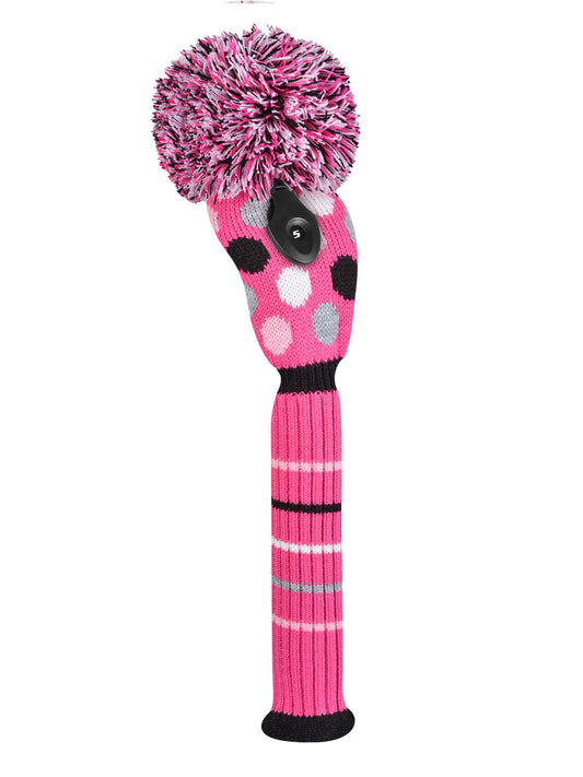 Pink, Black & Gray Multi Dot Fairway Headcover - Just4Golf