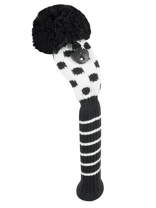 Small Dot Hybrid Headcover - Black & White