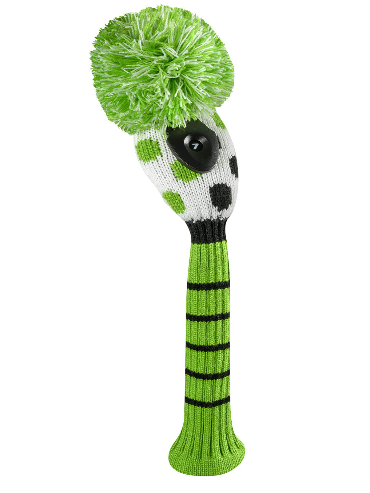 Small Multi Dot Hybrid Headcover - Lime, Black, & White