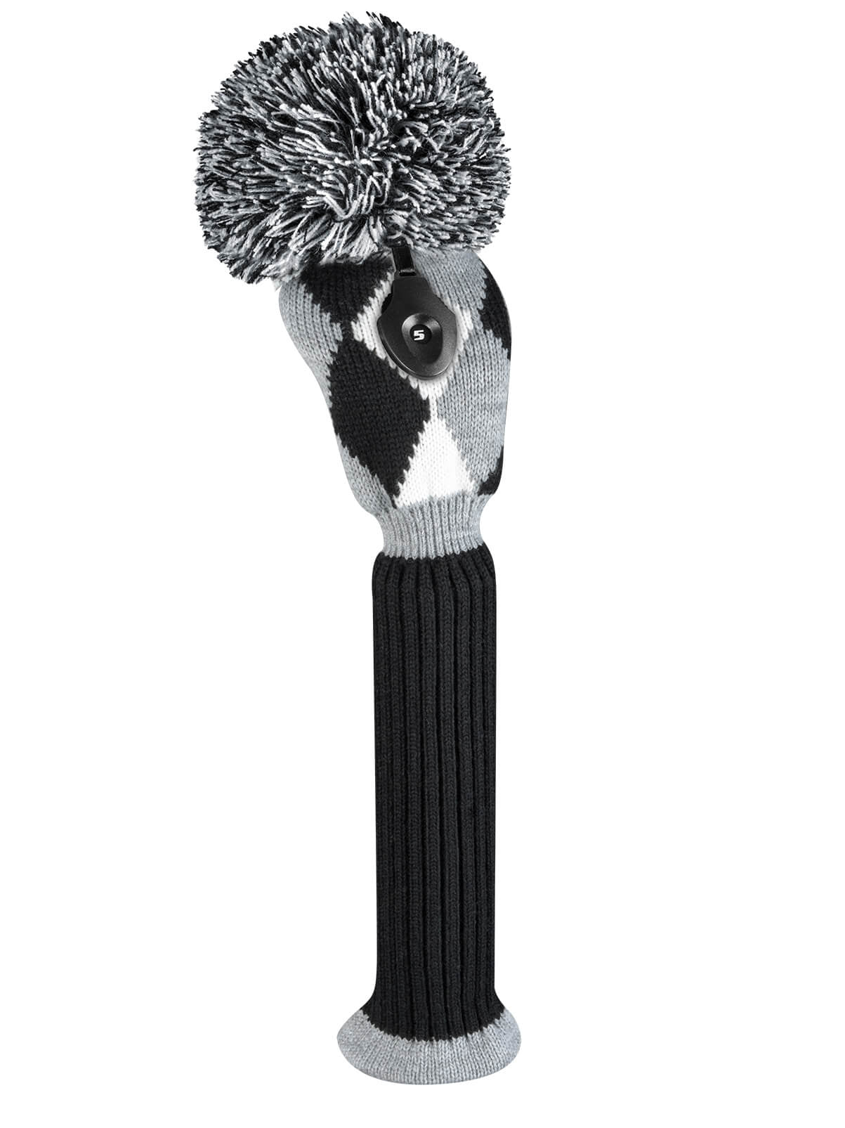 Just4Golf Diamond Knit Fairway Wood Headcover - Gray, Black, White