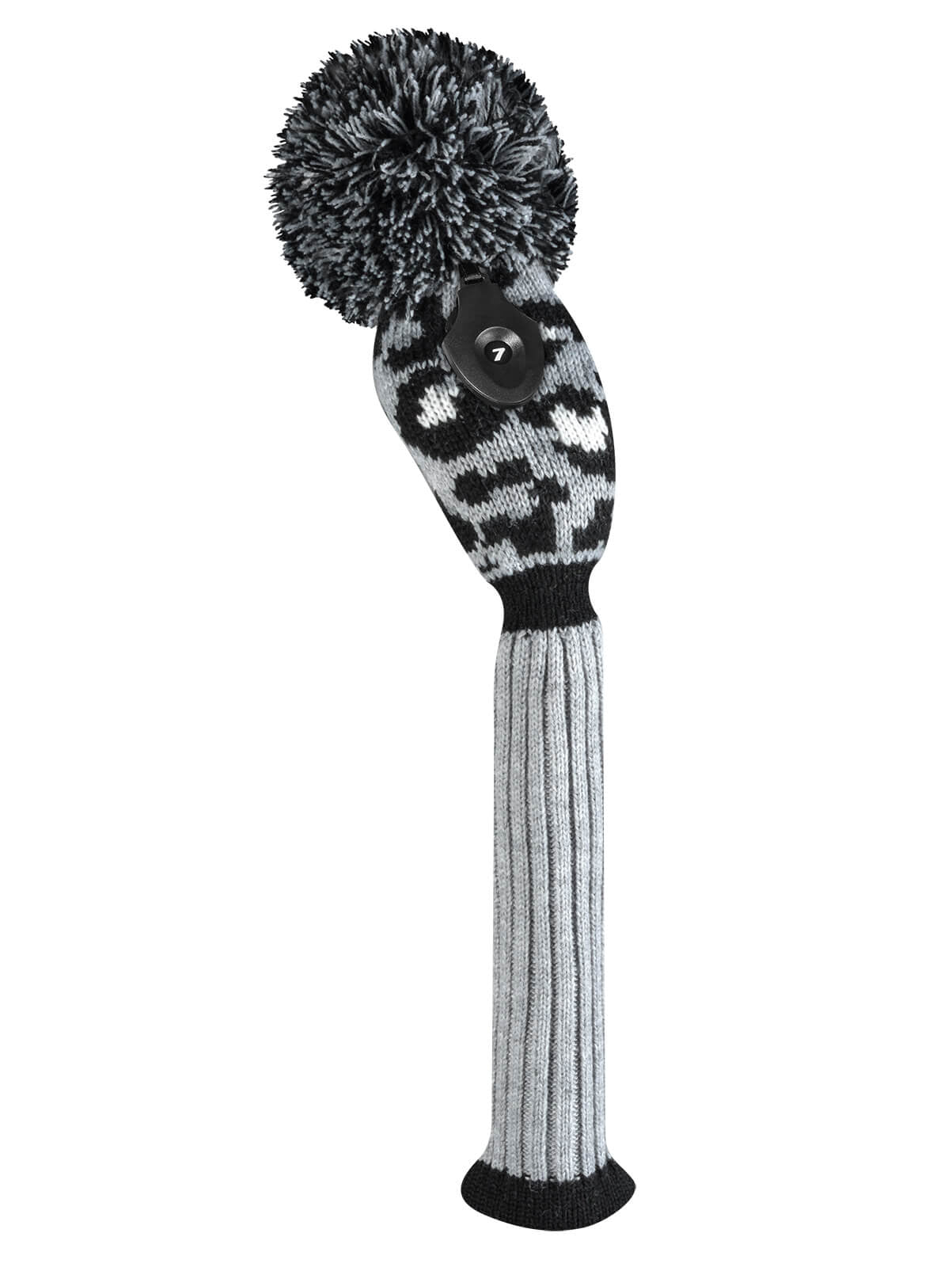 Gray Leopard Knit Hybrid Headcover - Just4Golf