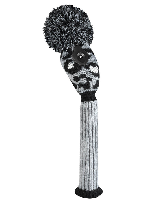Gray Leopard Knit Hybrid Headcover - Just4Golf