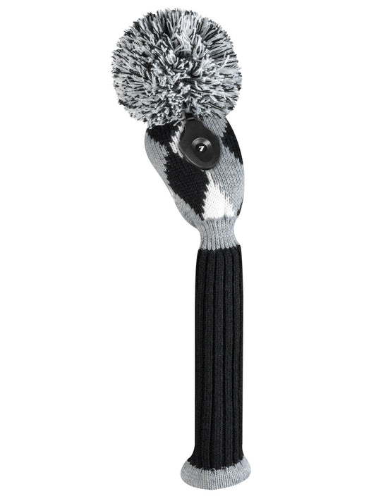 Just4Golf Diamond Knit Hybrid Headcover - Gray, Black, White