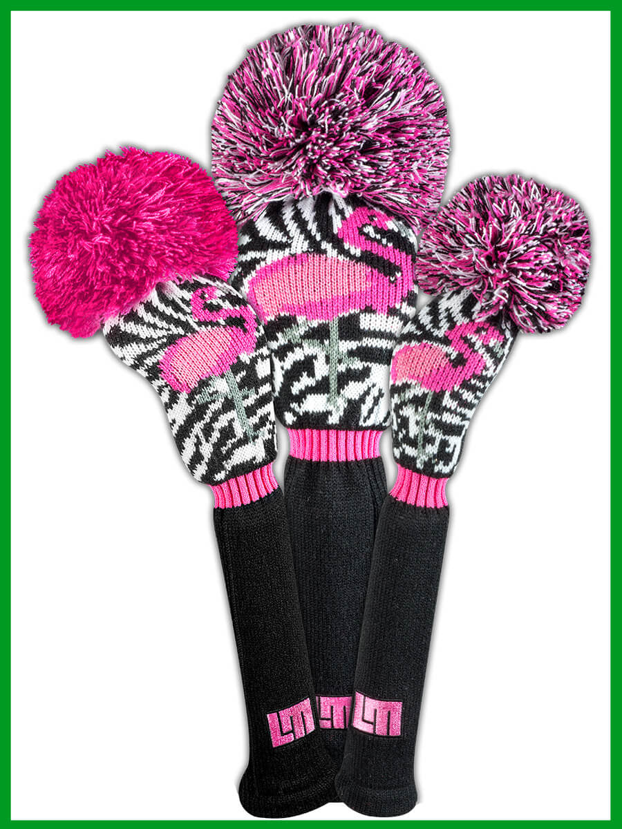 Pink Savage Flamingos Headcover Set