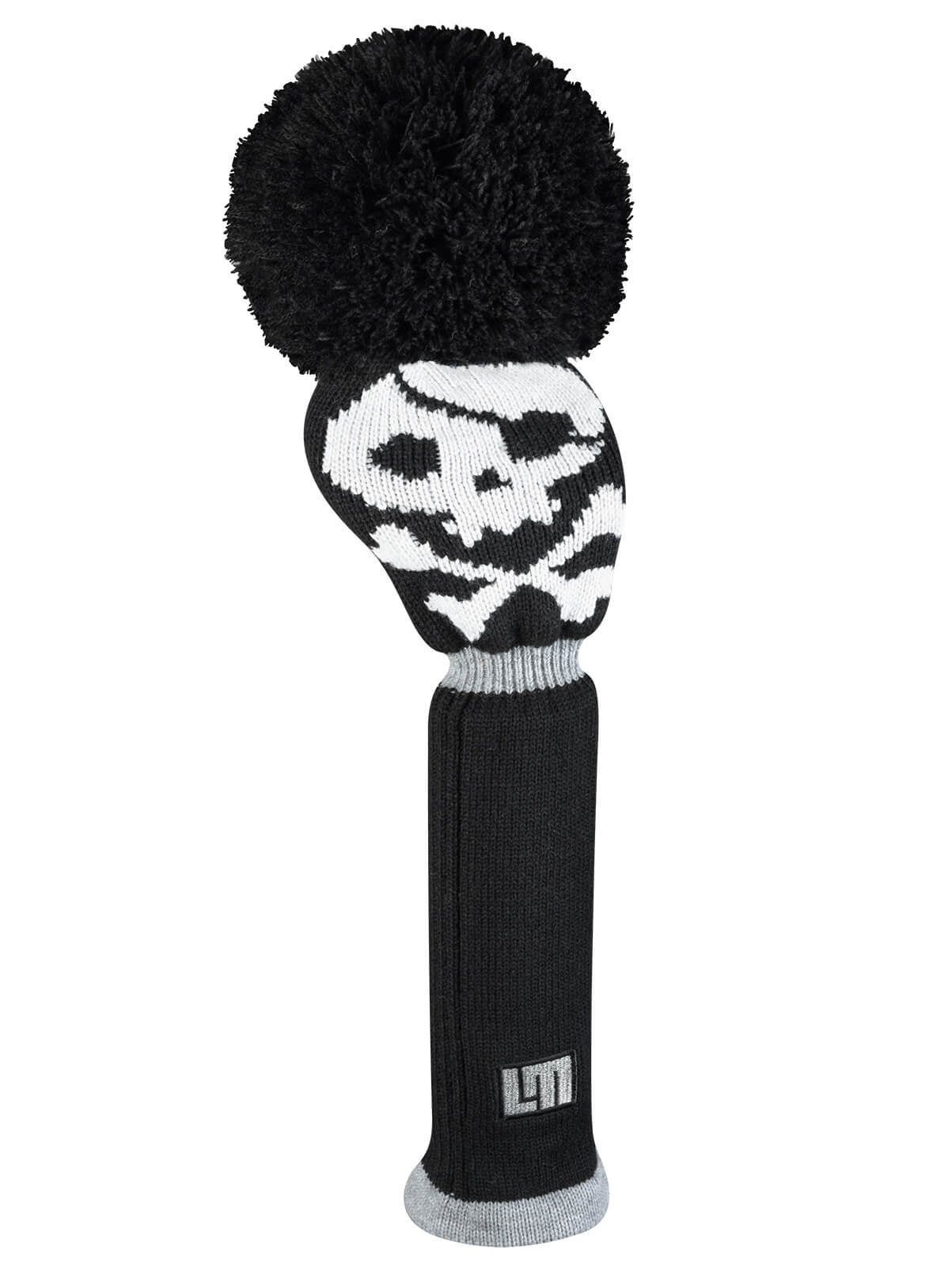Just4Golf Black Shiver Skull Knit Driver Headcover (Loudmouth Golf Collaboration)