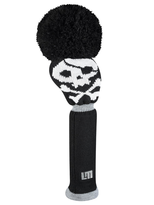 Just4Golf Black Shiver Skull Knit Driver Headcover (Loudmouth Golf Collaboration)