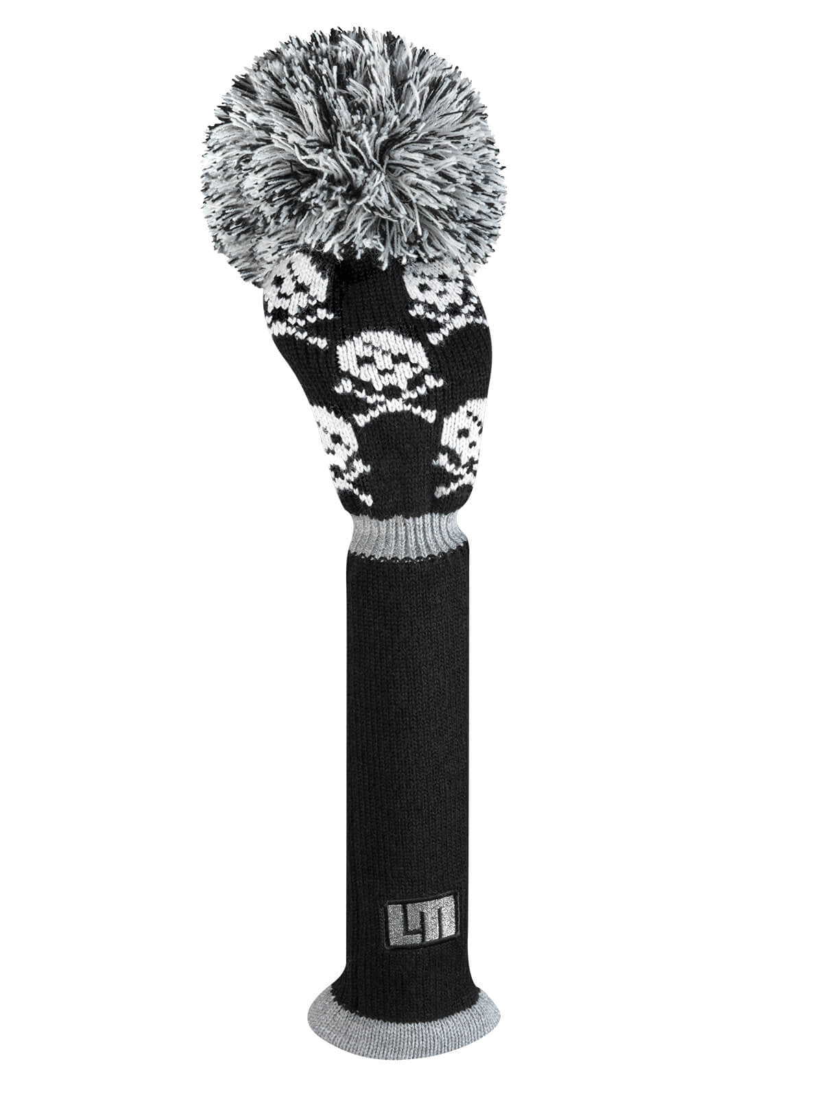 Just4Golf Black Shiver Skull Knit Fairway Headcover (Loudmouth Golf Collaboration)