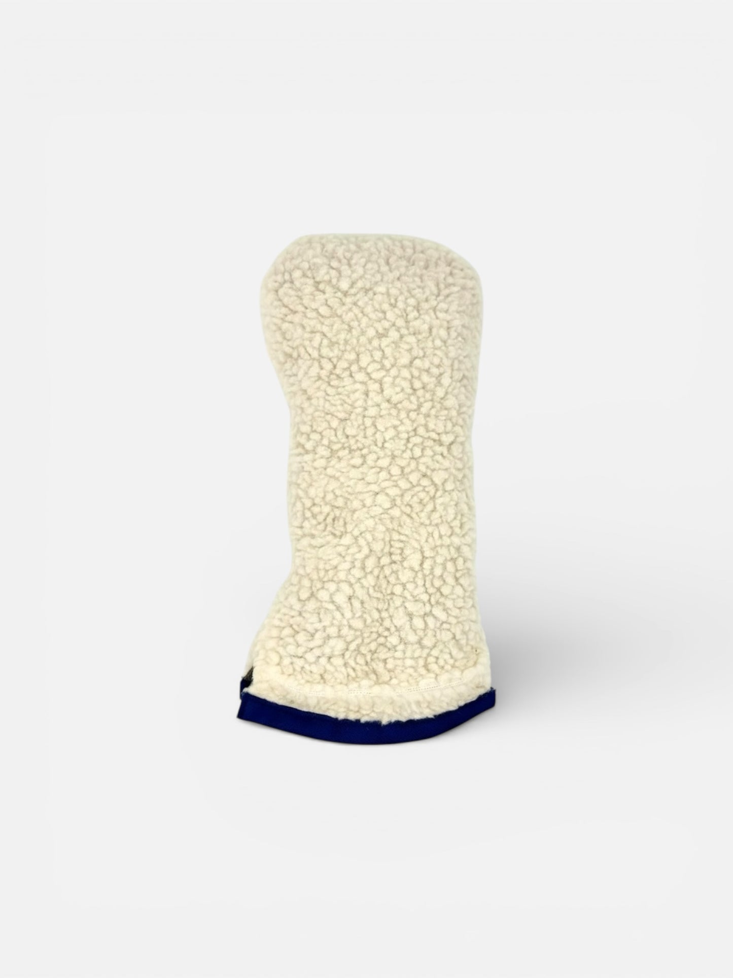 Cream Sherpa Driver Headcover w/ Navy Trim - Just4Golf