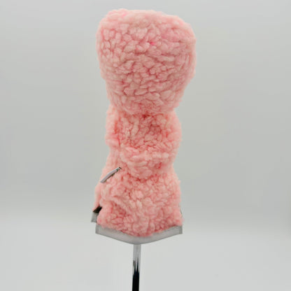 Pink Sherpa Hybrid Headcover w/ White Trim