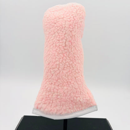 Pink Sherpa Fairway Wood Headcover w/ White Trim - Just4Golf