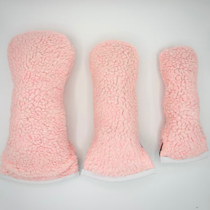 Pink Sherpa Headcover Set (Driver, Wood, Hybrid) - Just4Golf