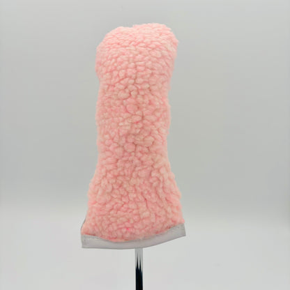 Pink Sherpa Hybrid Headcover w/ White Trim