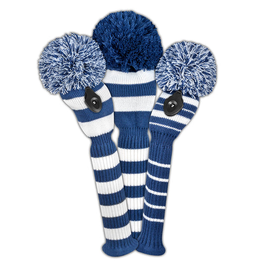 Navy & White Stripe Headcover Set