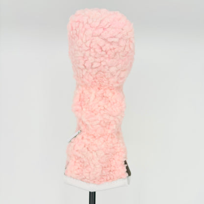 Pink Sherpa Hybrid Headcover w/ White Trim