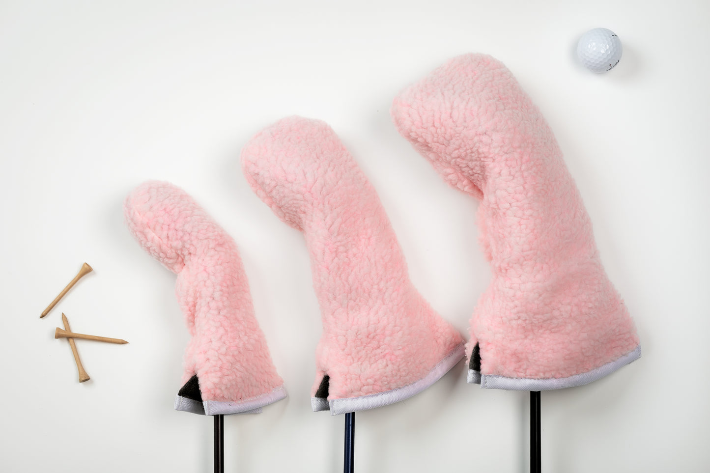 Pink Sherpa Headcover Set (Driver, Wood, Hybrid) - Just4Golf