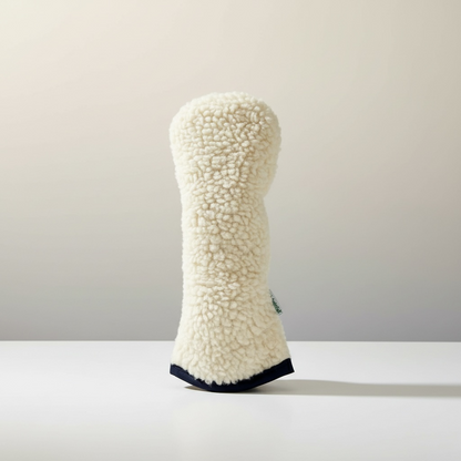 Cream Sherpa Hybrid Headcover w/ Navy Trim - Just4Golf