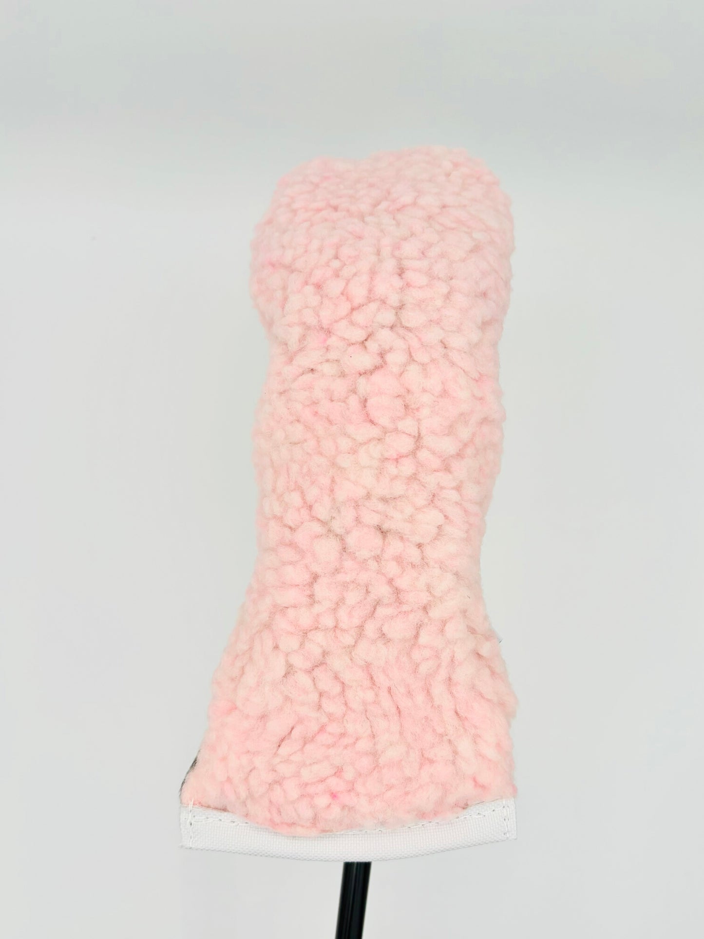 Pink Sherpa Hybrid Headcover w/ White Trim