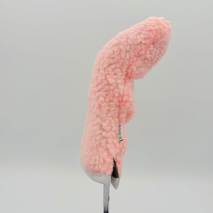 Pink Sherpa Hybrid Headcover w/ White Trim