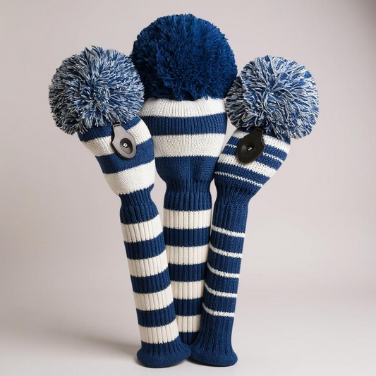 Navy & White Stripe Headcover Set