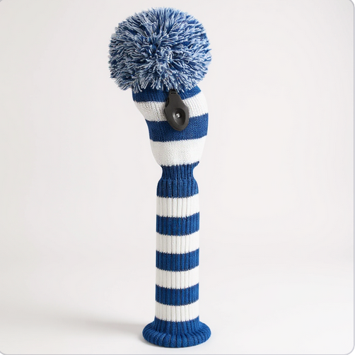 Navy Blue & White Stripe Fairway Headcover - Just4Golf