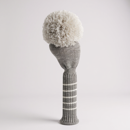 Gray Solid Knit Driver Headcover - Just4Golf