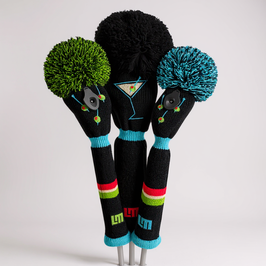 Happy Hour Martini Knit Headcover Set (Driver, Wood, Hybrid) - Just4Golf