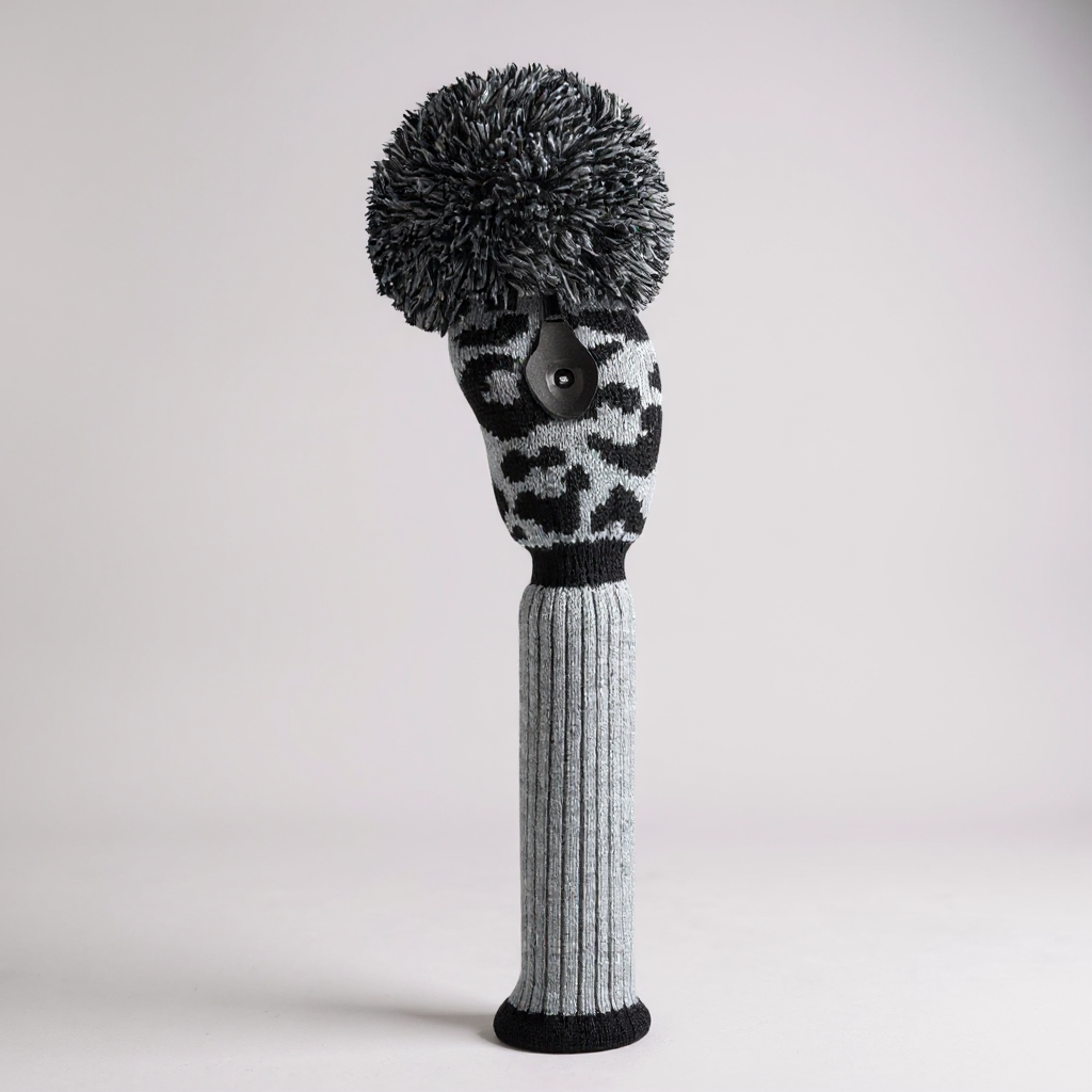 Gray Leopard Knit Fairway Wood Headcover - Just4Golf