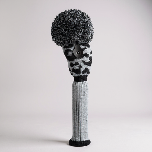Gray Leopard Knit Fairway Wood Headcover - Just4Golf