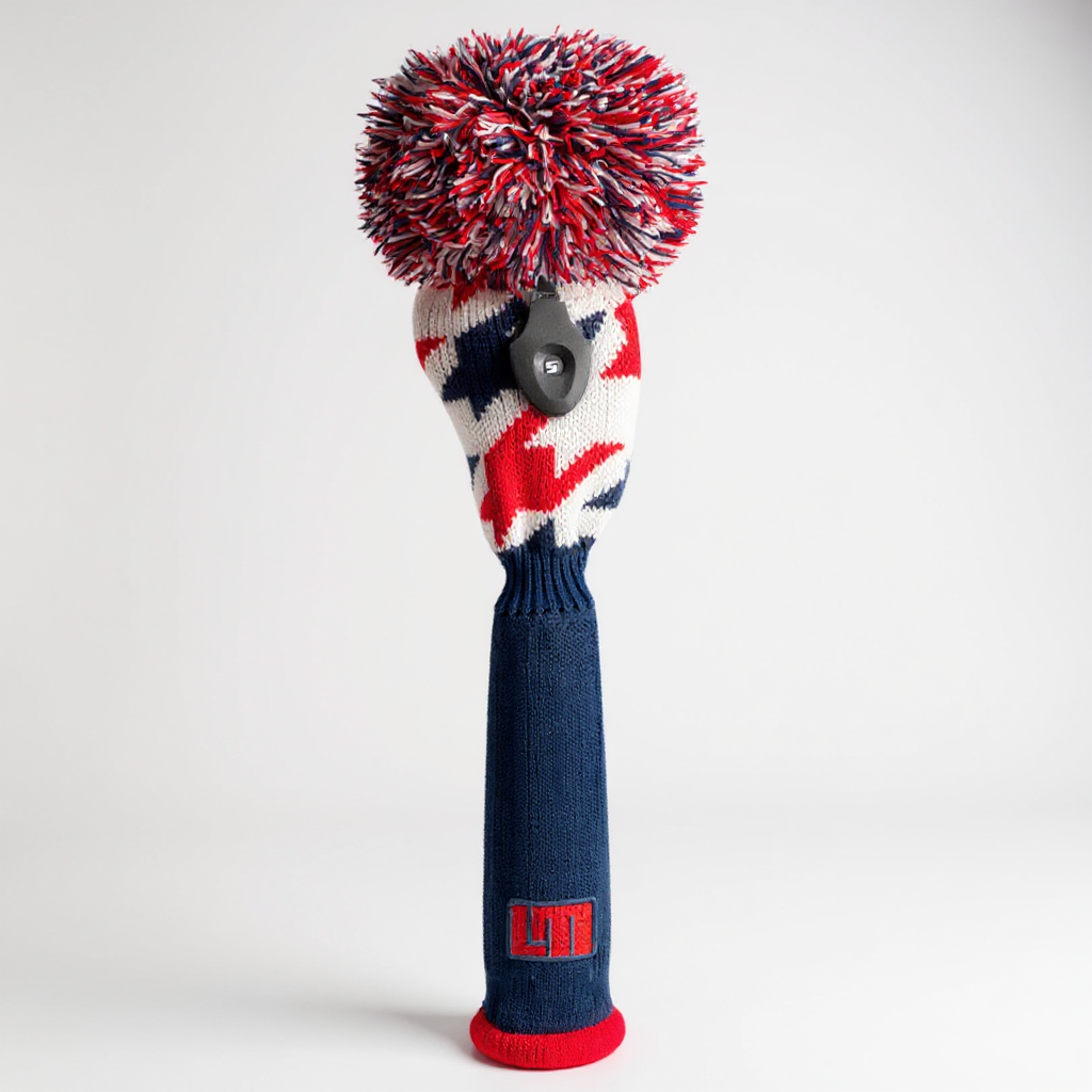 Red & Blue Houndstooth Fairway Headcover - Just4Golf