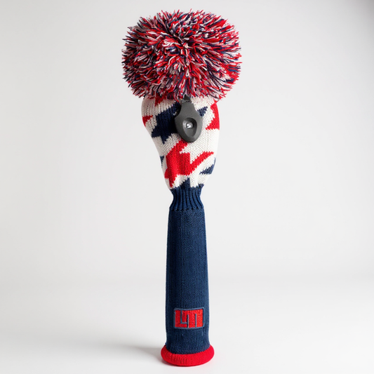 Red & Blue Houndstooth Fairway Headcover - Just4Golf