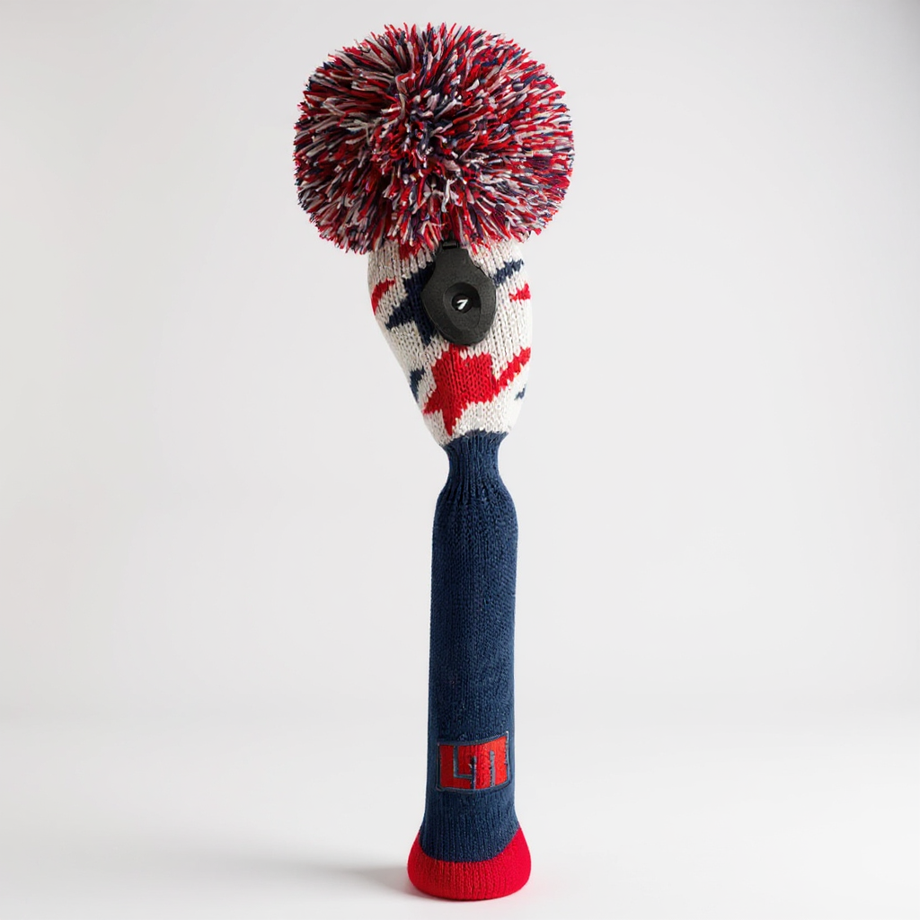 Red & Blue Houndstooth Hybrid Headcover - Just4Golf