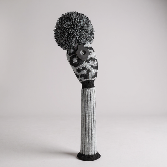 Gray Leopard Knit Hybrid Headcover - Just4Golf