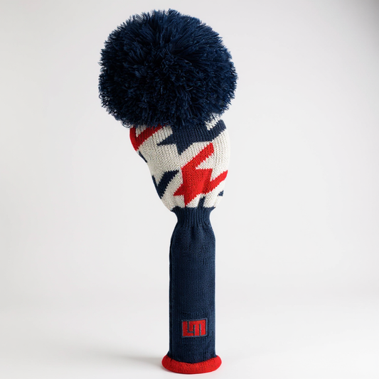 Red & Blue Houndstooth Driver Headcover - Just4Golf