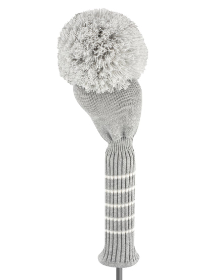 Gray Solid Knit Driver Headcover - Just4Golf