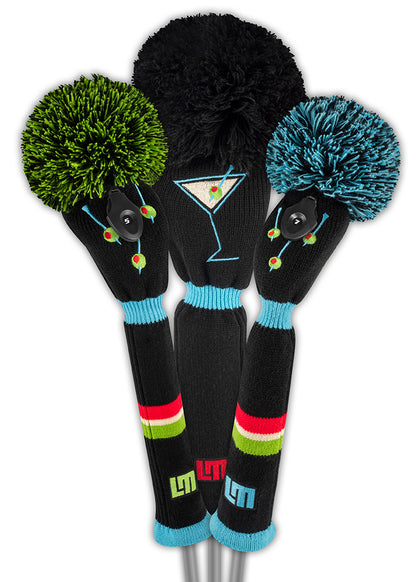 Happy Hour Martini Knit Headcover Set (Driver, Wood, Hybrid) - Just4Golf