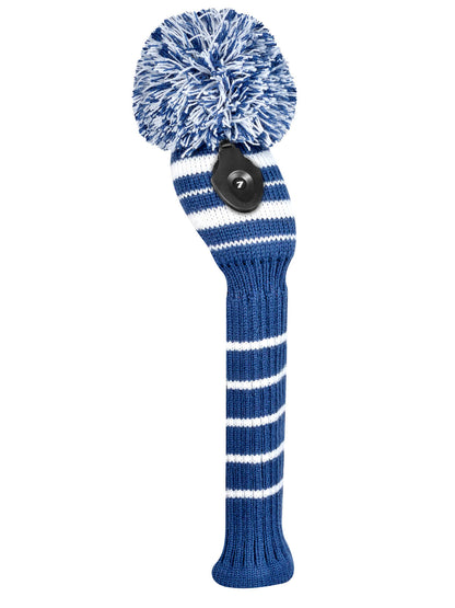 Navy & White Stripe Knit Hybrid Headcover - Just4Golf