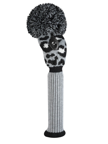 Gray Leopard Knit Fairway Wood Headcover - Just4Golf